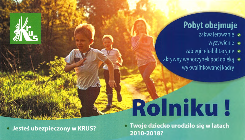 Bezpłatna rehabilitacja dla dzieci rolników ubezpieczonych w KR